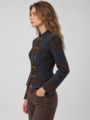 Stylish printed button front jacket for women relaxed fit