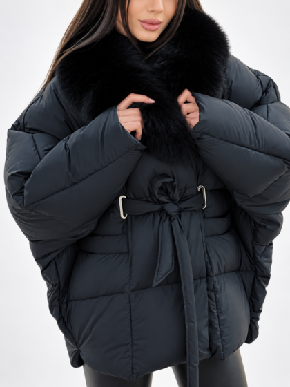 Women’s Thickened Padded Coat Removable Fur Collar